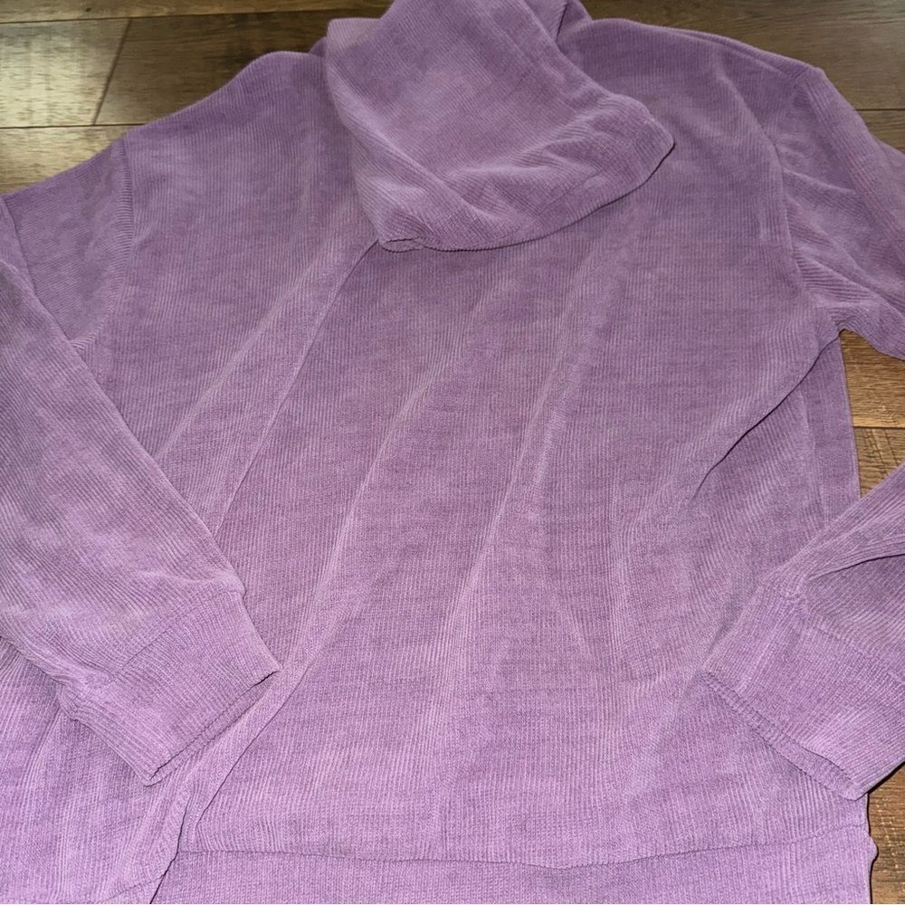 Negative Space Purple Hooded Sweater